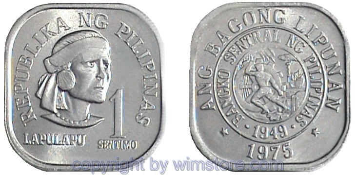 Philippinen, 1 Sentimo 1975 - 1978, KM 205, Aluminium