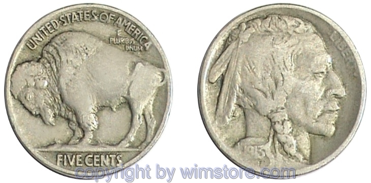 USA, 5 Cents 1913 - 1938, Buffalo, KM 134, Ku/Ni