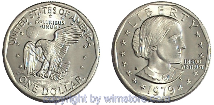 USA, 1 Dollar 1979 - 1980, Anthony, KM 207, Ku-Ku/Ni