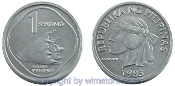 Philippinen, 1 Sentimo 1983 - 1993, KM 238, Aluminium