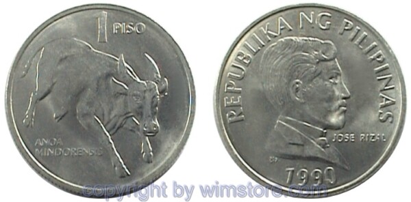 Philippinen, 1 Piso 1983 - 1989, KM 243.1, Ku/Ni