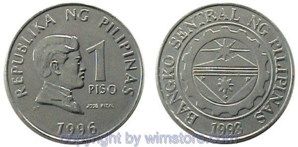 Philippinen, 1 Piso 1995 - 2003, KM 269, Ku/Ni