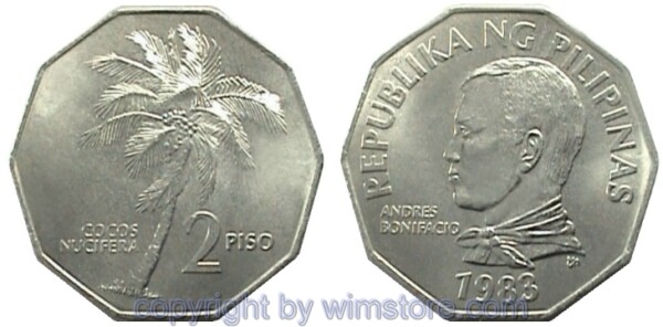 Philippinen, 2 Piso 1982 - 1990, KM 244, Ku/Ni