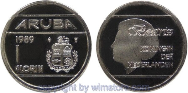 Aruba, 1 Florin ab 1986, KM 5, Stahl-Nickel galvanisiert