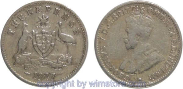 Australien, 3 Pence 1911 - 1936, KM 24, Silber