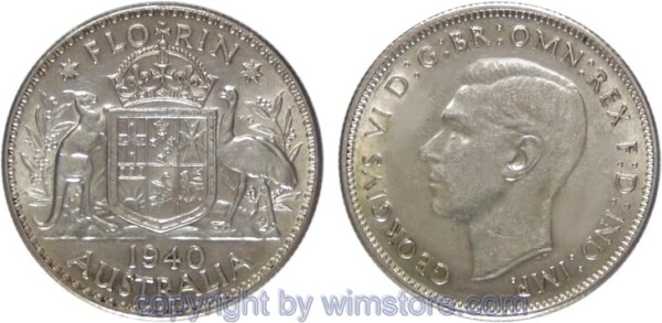 Australien, Florin 1940, KM 40, Silber, -vz