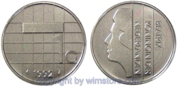 Niederlande, 1 Gulden 1992 -2000, KM 205, Nickel