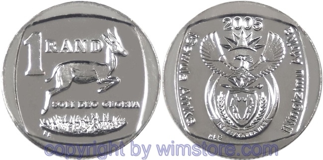 Südafrika, 1 Rand 2005, KM 295, Bro-Ni galvanisiert
