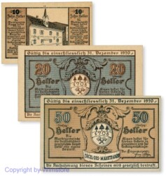 Aigen (OÖ), G0012, Serie 10, 20, 50 Heller; 1-