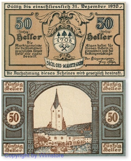 Aigen (OÖ), G0012, 50 Heller; 1