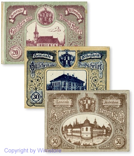sn100133 Aisterheim, G0015a, Serie 20, 30, 50 Heller; 1-