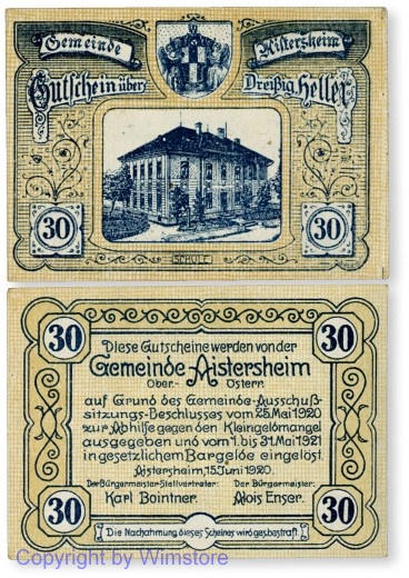 sn100136 Aisterheim, G0015a, 30 Heller; 1-