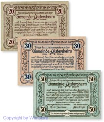 sn100140a Aisterheim, G0015b, Serie 20, 30, 50 Heller; 1-