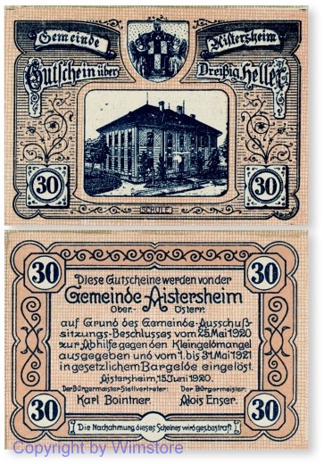 sn100142 Aisterheim, G0015b, 30 Heller; 1