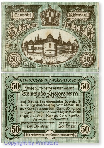 sn100145 Aisterheim, G0015b, 50 Heller; 1-