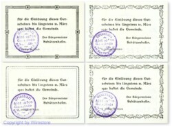 Aisthofen, S0016IIk, Serie 5, 10, 20, 50 Heller, blau, 2. Auflage, Gemeindestempel; 1