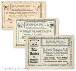 Alberndorf, G0017a1, Serie 10, 20, 50 Heller, Druckfehler; 1