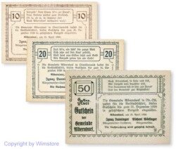 Alberndorf, G0017a1, Serie 10, 20, 50 Heller, Druckfehler; 1-