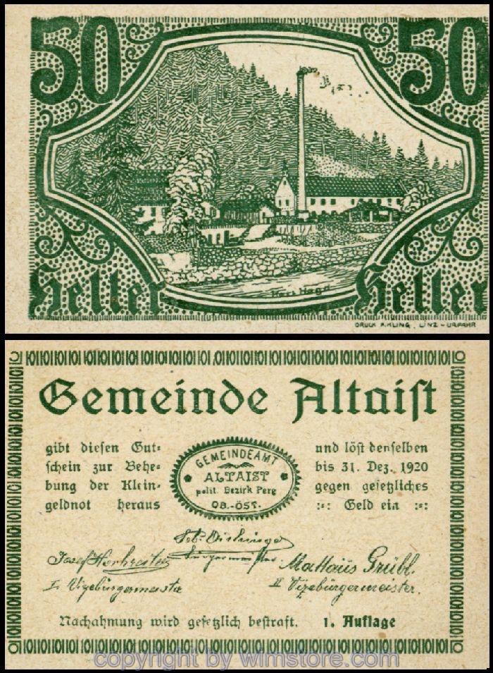 sn100242 Altaist, G0023IaA, 50 Heller, 03, 1. Auflage; 1