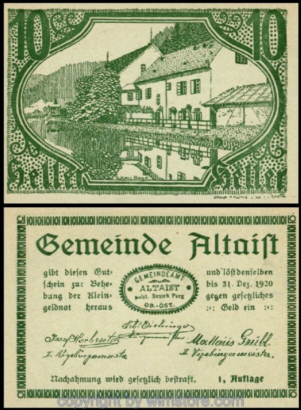 Altaist, G0023IaB, 10 Heller, 13F, 1. Auflage; 1