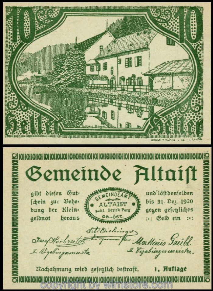 sn100247 Altaist, G0023IaB, 10 Heller, 13F, 1. Auflage; 1