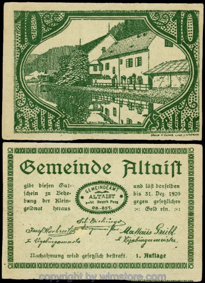sn100253 Altaist, G0023IaC, 10 Heller, 25, 1. Auflage; 1