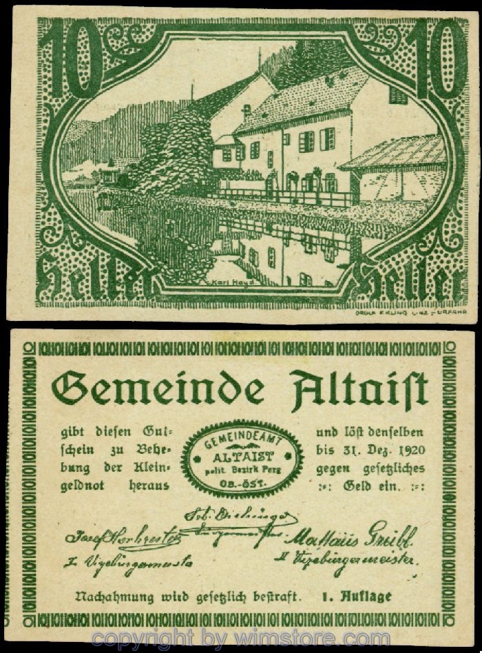 sn100254 Altaist, G0023IaC, 10 Heller, 25, 1. Auflage; 1-