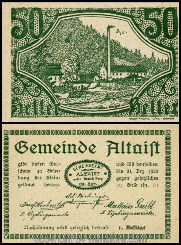 Altaist, G0023IaC, 50 Heller, 27, 1. Auflage; 1