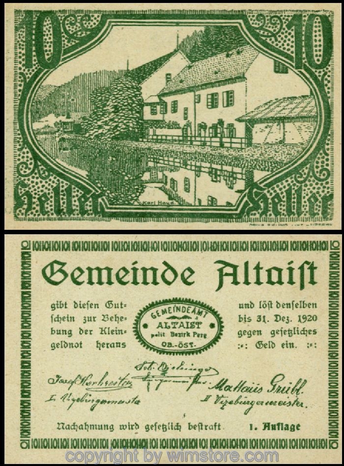 sn100261 Altaist, G0023IaD, 10 Heller, 37, 1. Auflage; 1-