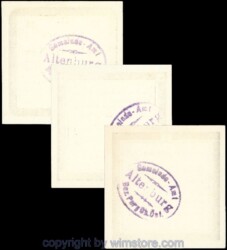 Altenburg, G0026IIIa, Serie 10, 20, 50 Heller, Totenschein Serie B (Auflage 500 Stück); 1