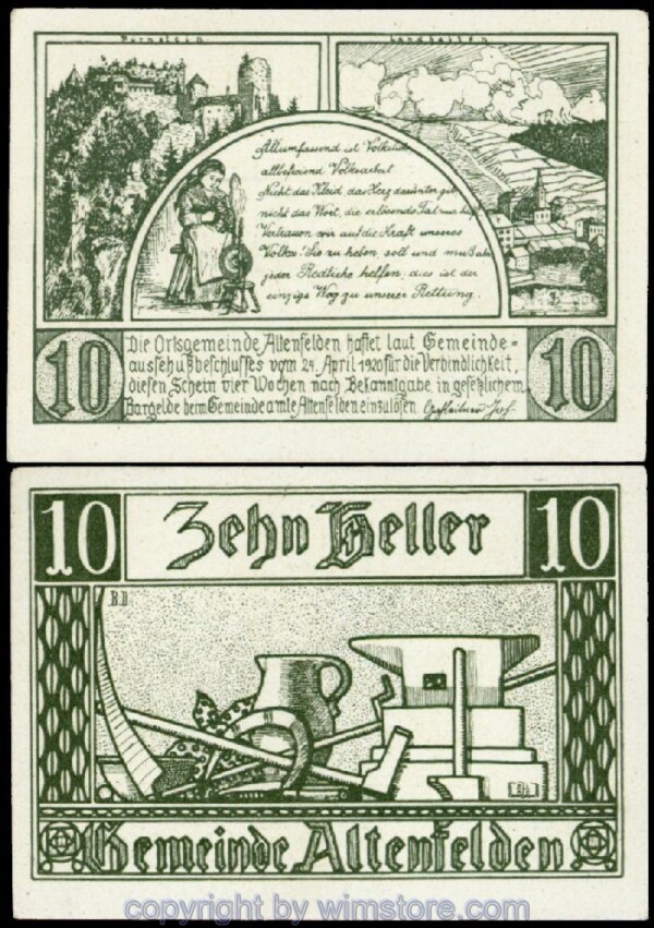 Altenfelden, G0027b, 10 Heller; 1-