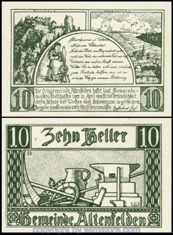 Altenfelden, G0027b, 10 Heller, Druckfehler 2; 1