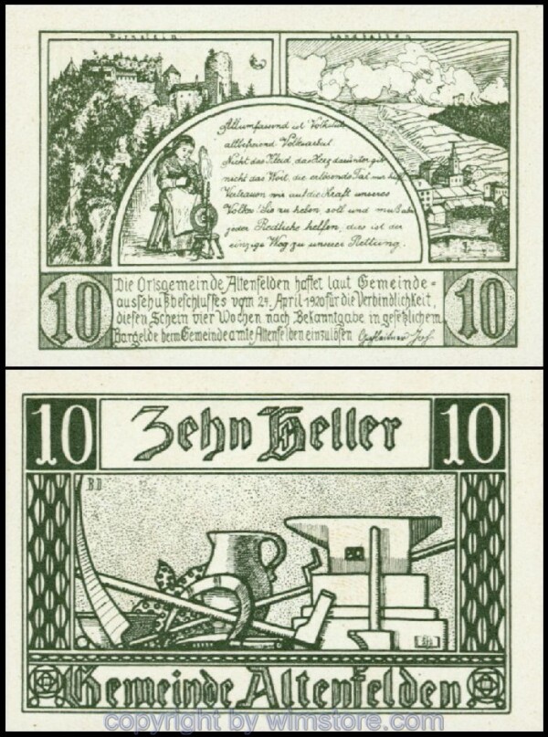 Altenfelden, G0027b, 10 Heller, Druckfehler 3; 1