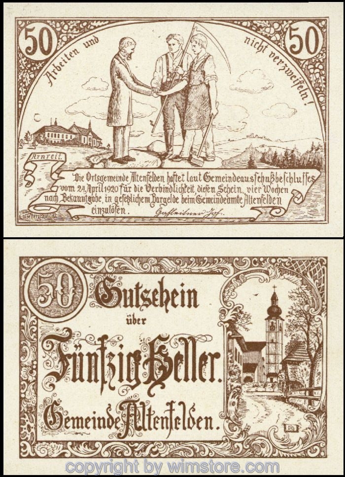 Altenfelden, G0027b, 50 Heller, Druckfehler; 1