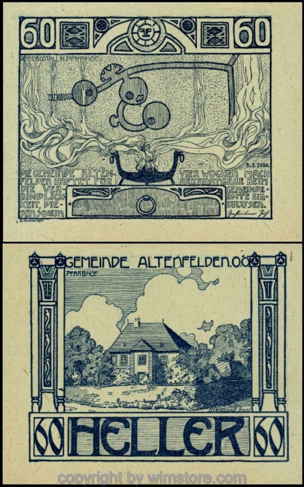 sn100389 Altenfelden, G0027b, 60 Heller; 1-