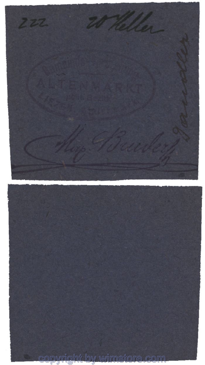 sn100490 Altenmarkt, G0028Id32, 20 Heller, auf Packpapier 3; Erhaltung siehe Bild