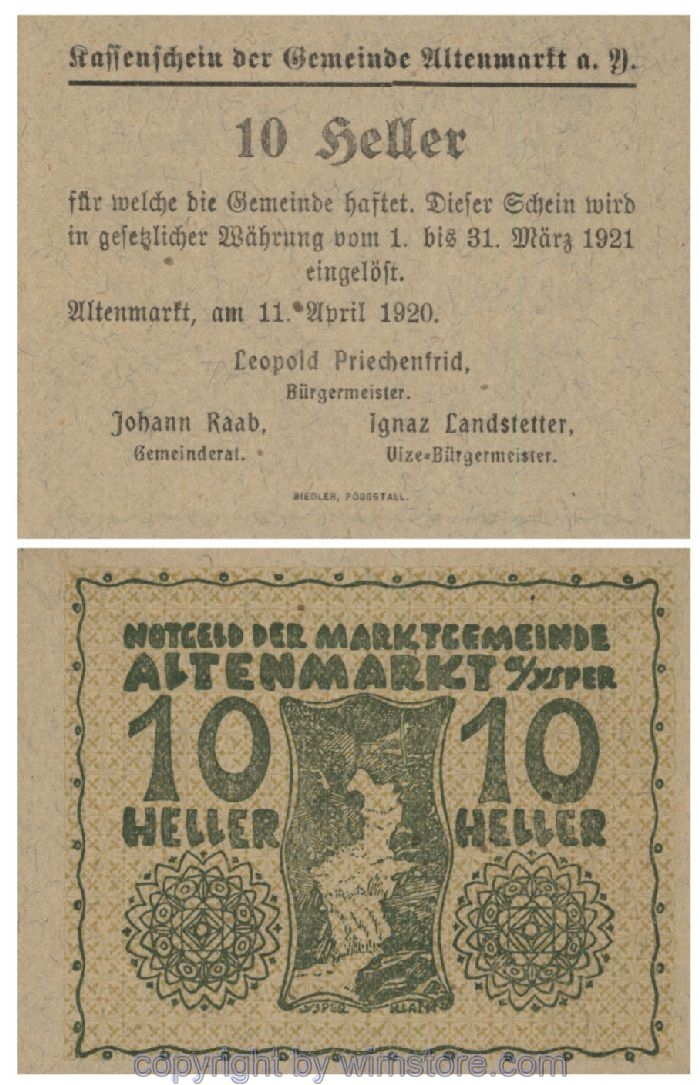 Altenmarkt a.d. Ysper, G0030, 10 Heller; 1