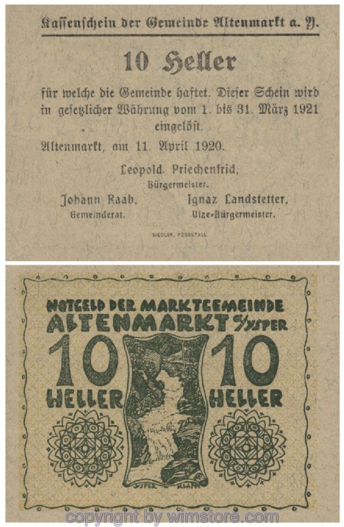 Altenmarkt a.d. Ysper, G0030, 10 Heller; 1-