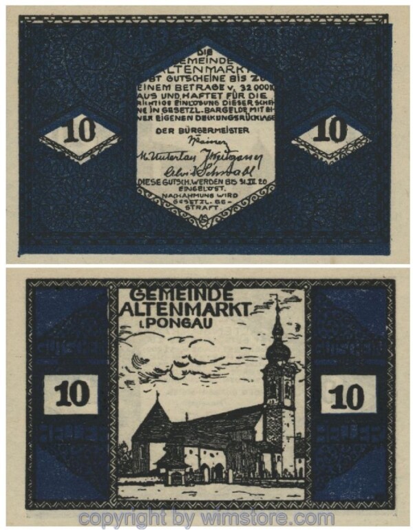 sn100555 Altenmarkt im Pongau, G0031a, 10 Heller; 1-