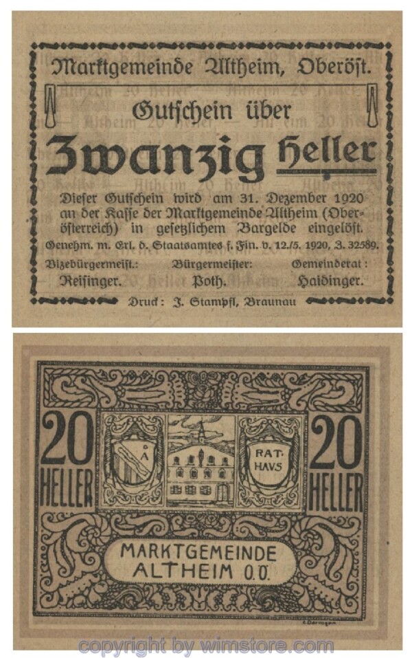 Altheim, G0032aD, 20 Heller, 18; 1