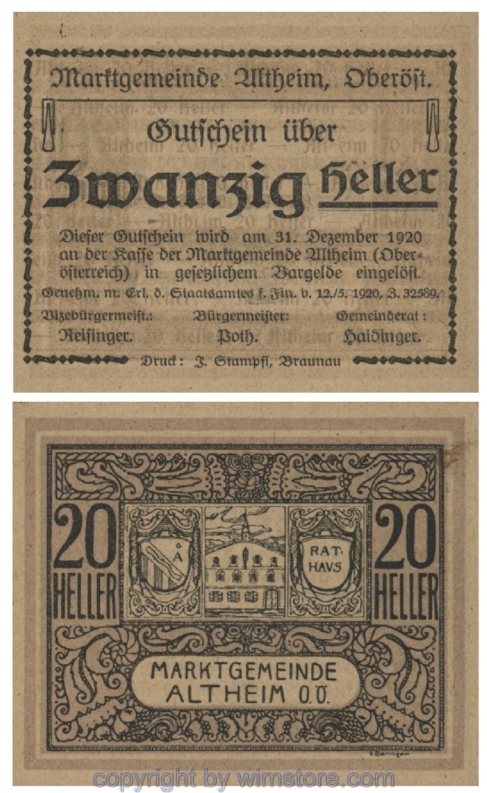 Altheim, G0032aD, 20 Heller, 18; 1-