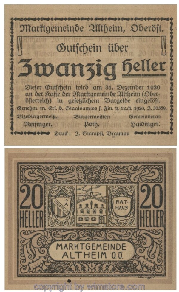 Altheim, G0032aF, 20 Heller, 28; 1