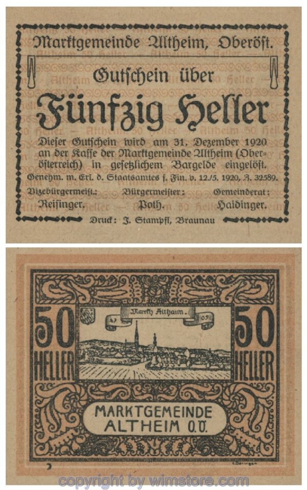 Altheim, G0032aC, 50 Heller, 14; 1-