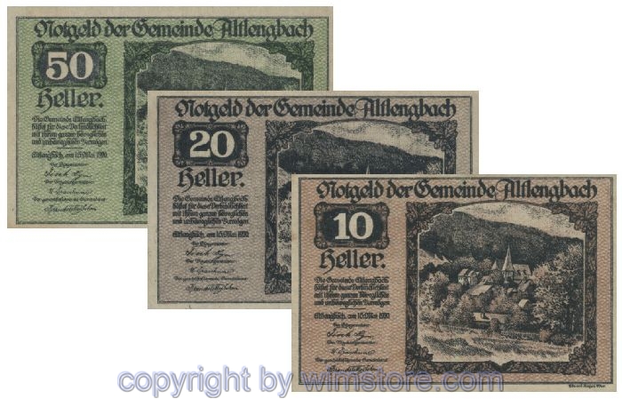 Altlengbach, G0033a, Serie 10, 20, 50 Heller; 1-