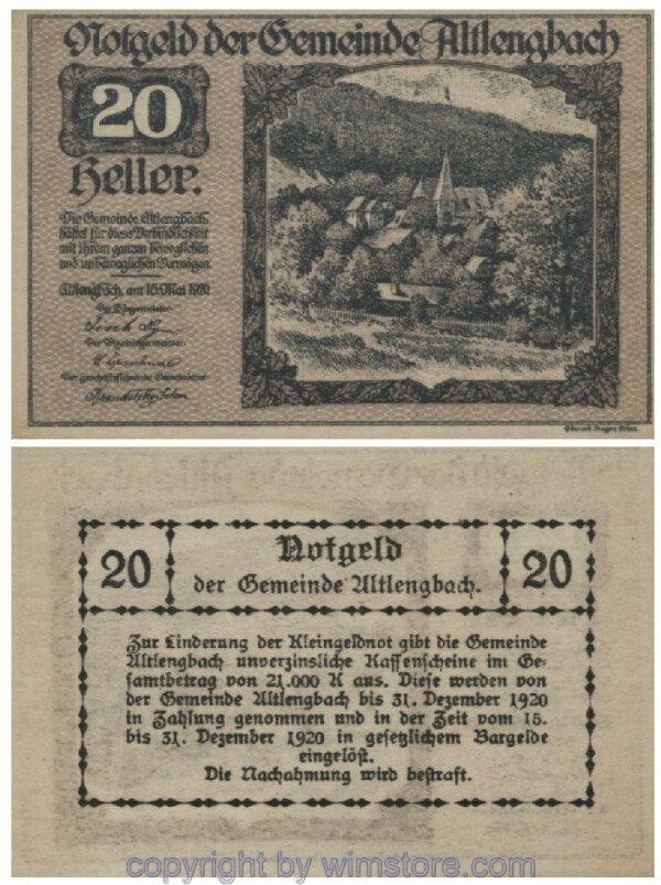 Altlengbach, G0033a, 20 Heller; 1-