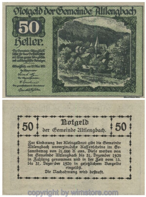 Altlengbach, G0033a, 50 Heller; 1