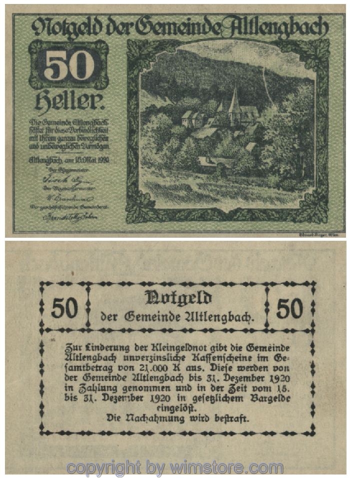Altlengbach, G0033a, 50 Heller; 1-
