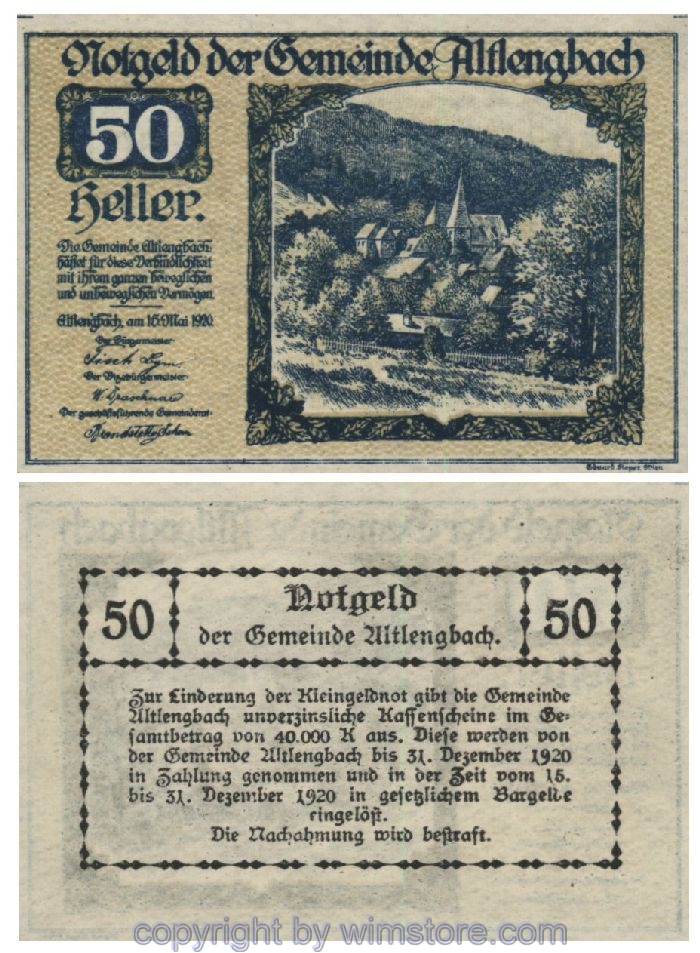 Altlengbach, G0033c, 50 Heller; 1