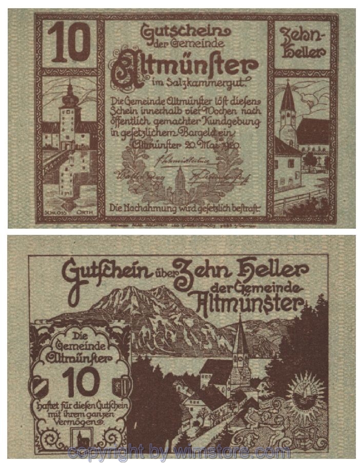 Altmünster, G0034a, 10 Heller; 1-