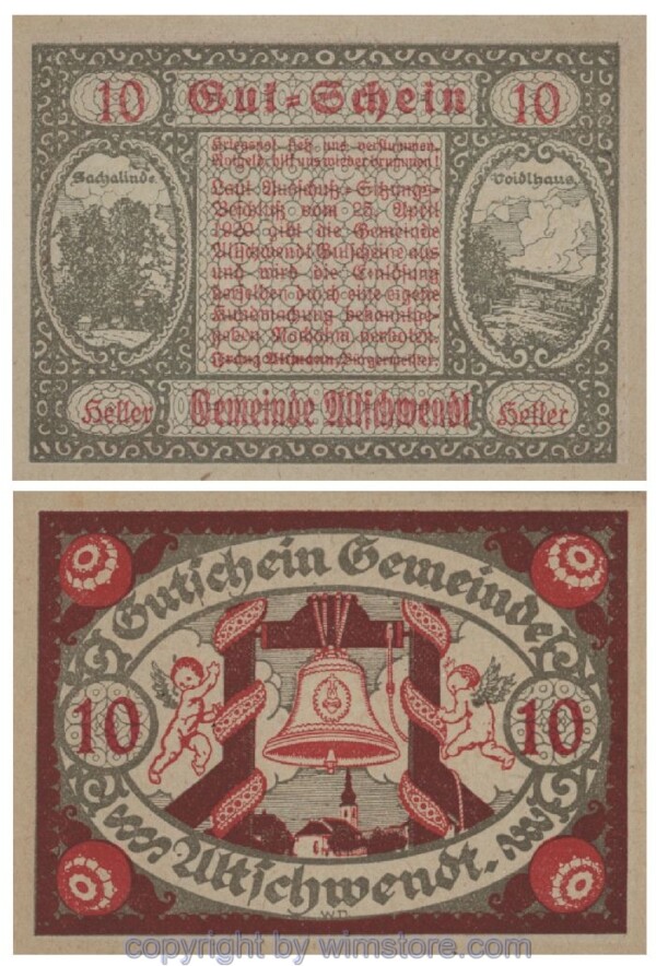 Altschwendt, G0035IIa, 50 Heller, Papier grau; 1-